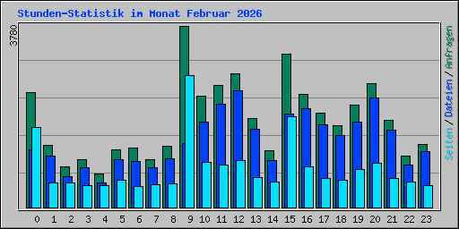 Stunden-Statistik im Monat Februar 2026