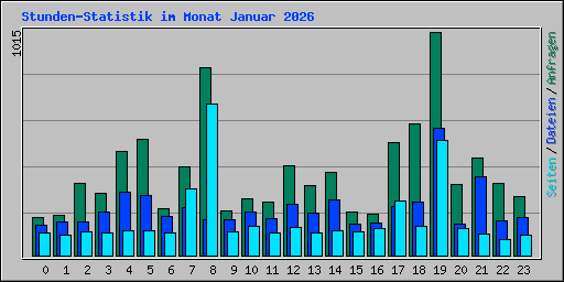 Stunden-Statistik im Monat Januar 2026