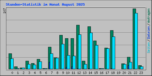Stunden-Statistik im Monat August 2025